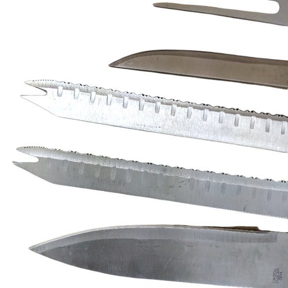 Gourmet Traditions Kitchen Knife Set with Carrying Case Black Handles - Picture 2 of 13